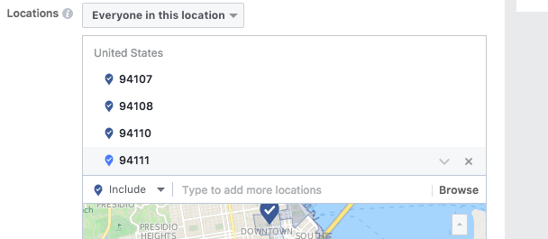 Facebook Ads Manager user interface locations